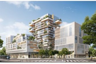 Hypérion à Bordeaux en chantier, plus haute tour résidentielle en bois de France