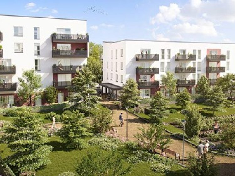 A Melun, des logements neufs construits avec du bton bas-carbone, solution durable adopte par Bouygues Immobilier pour rduire lempreinte carbone. | Nature'L / Melun / Bouygues Immobilier